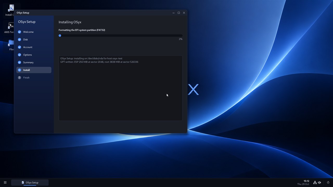 OSyx Setup installer window